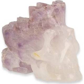 👉 Active Edelstenen Schedel Bergkristal - Amethist (Model 2)