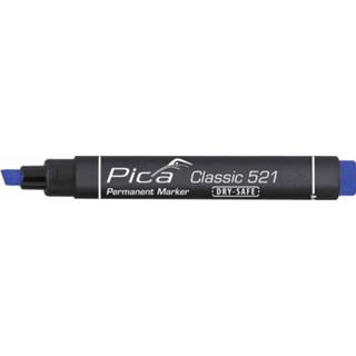 👉 Markeer stift active blauw Pica 521/41 Classic Markeerstift - Permanent Beitel 2-6mm (10st) 4260056152405