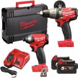 👉 M active Milwaukee M18 FPP2A2-502X 18V Li-Ion accu klopboor-/schroefmachine (M18 FPD2-0)&slagschroevendraaier FID2-0) combiset (2x 5.0Ah) in HD Box 4058546222130