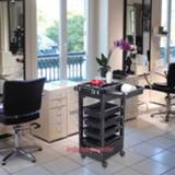 👉 Trolley zwart Spa Hairdresser Coloring Hair Barber Salon Rolling Storage Cart 5 drawers Stapelboy Black