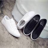 👉 Shoe wit zwart vrouwen New spring shoes woman tenis feminino lace-up white black lady female casual women sneakers zapatos de mujer WSH3135