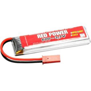 👉 Accupack rood Red Power LiPo 3.7 V 600 mAh Aantal cellen: 1 25 C Softcase BEC 4056534039555