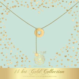 👉 Goud Gold Collection active vrouwen Heart to get NG01CST18 Necklace coin star 14 krt 8719214217341