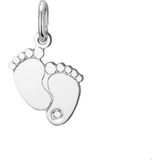 👉 Hanger zilver glanzend active vrouwen baby's zilverkleurig TFT Baby Voetjes Zirkonia 8718834545155