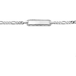 👉 Graveer armband zilver active unisex TFT Graveerarmband Figaro Plaat 5,0 mm 13 - 15 cm 8718834079612