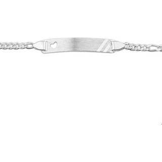👉 Graveer armband zilver vrouwen active TFT Graveerarmband Hart Figaro 5,0 mm 14 - 16 cm 8718834074150