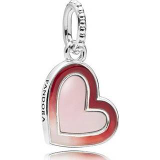 👉 Zilver geluk vrouwen active rood Pandora 797820ENMX Hangbedel Asymmetric Heart of Love 5700302745719