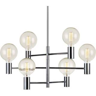 👉 Hanglamp chroom metaal a++ marksljd Verchroomde Capital, 6-lamps