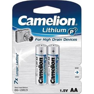 👉 Batterij active Camelion Lithium AA - 1.5V (2stuks) 4260033154859