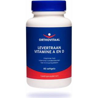 Orthovitaal Levertraan A D, 60ca 881384 Levertraan Orthovitaal A & D (60ca) 8717545530405