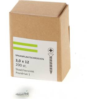 Spax Spaanplaatschroef platverzonken kop verzinkt pozidri geel schroeven GY11897501 Spaanplaatschroef geel schroeven Spax platverzonken kop verzinkt pozidriv 3.0 x 16mm 4003530017698